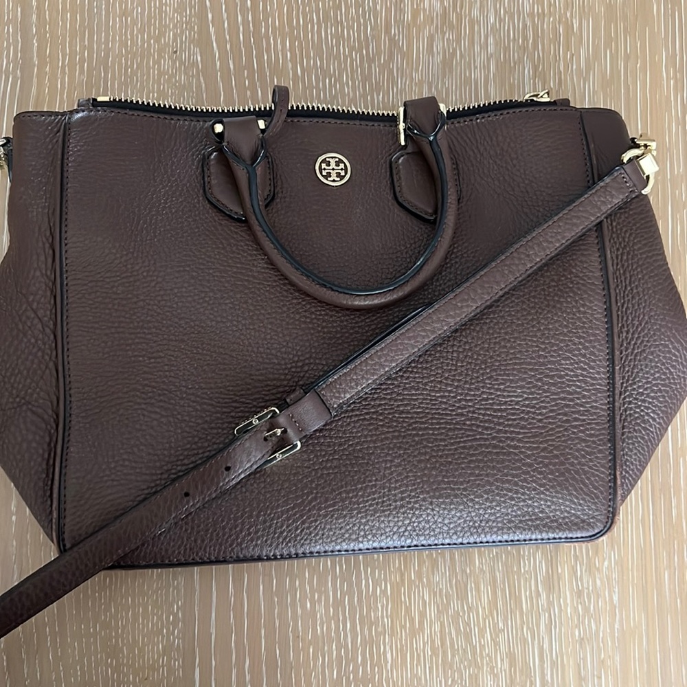 Tory Burch Brown Leather top handle bag